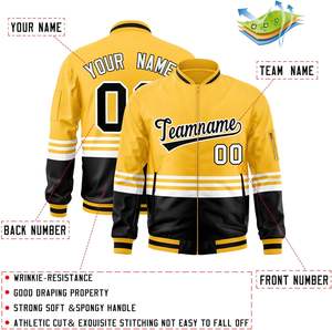 Veste universitaire directe d'usine avec logo personnalisé Fermeture à glissière Options en laine ou polaire de haute qualité - Product Image 3