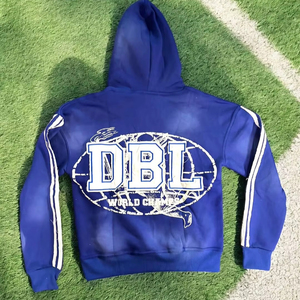 Chándal de invierno para hombre, ropa cómoda de algodón suave para exteriores, patrón sólido, logotipo transpirable, conjunto de chándal apilado con estampado - Product Image 4