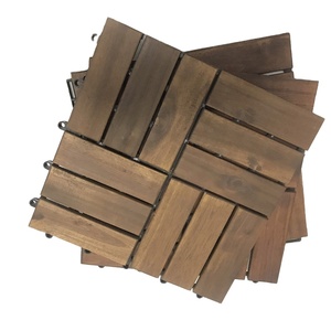 Dalles de terrasse autobloquantes antidérapantes en bois dur d'acacia du Vietnam, imperméables, pour jardin et patio, par Viet Wood, avec garantie de 5 ans - Product Image 1