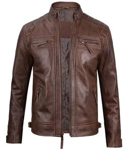 เสื้อแจ็คเก็ตหนังผู้ชาย สไตล์โมเดิร์น สตรีทแฟชั่น หนังวัวแท้ เสื้อคลุมหนัง ผลิตตามสั่ง รับผลิตแบบ OEM ขายส่งจากโรงงาน - Product Image 4