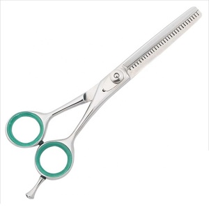 Tijeras de Entresacar Cabello con Dientes Afilados, Hoja Recta de Acero Inoxidable con Tornillo Ajustable y Apoyo para Dedos para Uso Profesional - Product Image 1