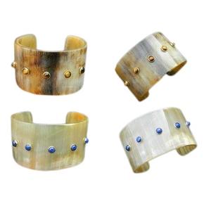 Vente en gros de bracelet en corne antique à la mode, bijoux vintage pour femmes, bracelet indien en corne de buffle, bracelet aspect marbre - Product Image 1