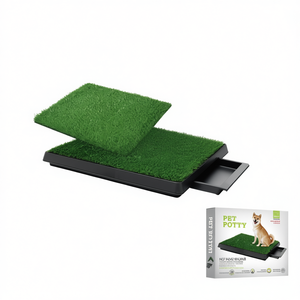Grande toilette double pour chien avec gazon artificiel, Inodoro Para Perros, avec fournitures d'entraînement pour animaux de compagnie de qualité supérieure - Product Image 2