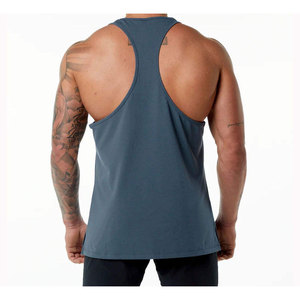 Débardeurs de sport pour hommes de haute qualité, grande taille, respirants, en coton tricoté et élasthanne, tissu personnalisable, débardeur d'entraînement - Product Image 2