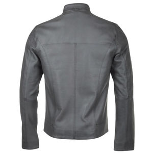 Chaquetas de Cuero Casuales de Otoño para Hombre con Logotipo Frontal GW-526, Ropa de Marca OEM, Tejido de Mezclilla y Lona con Bolsillos Estilo Motero - Product Image 3