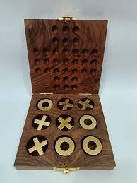 Jeu élégant en bois Tic Tac Toe fait à la main Zero Cross pour le plaisir des enfants en toutes saisons-Été Hiver Printemps - Product Image 4