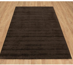 Le tapis Gabbeh brun chocolat riche en laine traditionnelle avec un motif nomade ajoute une texture chaude à tout espace de votre maison - Product Image 3