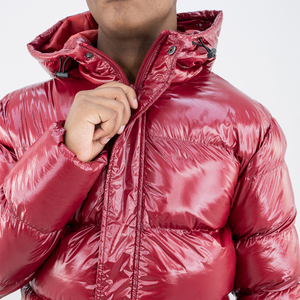 Venta caliente negro unisex invierno algodón acolchado zip up puffer chaqueta al aire libre streetwear burbuja puffer chaqueta para los hombres - Product Image 3