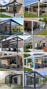 6x3M <strong>Lean</strong> to Conservatory Veranda Overkapping Patio Cover Glass Aluminum Powder Coated Easily Assembled Terrace Overkappingen - Product Image 6