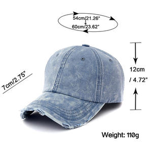 OME Casquette de baseball de haute qualité, délavée à l'acide Fourniture en usine de chapeaux unisexes en polyester/coton avec impression personnalisée pour l'extérieur - Product Image 5