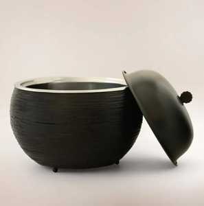 Ensemble de deux casseroles modernes en acier inoxydable pour réchauffer les aliments et servir pour buffet de fête, mariage et hôtel - Product Image 3