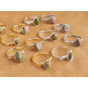 <b>Boho</b> Style Gold and Silver Plated Fashion <b>Rings</b> with Natural Stone Accents for Resale - Product Image 3