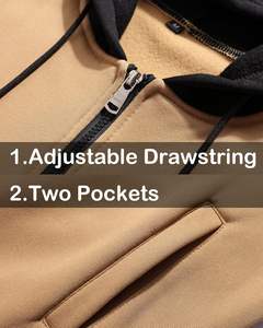 Trajes de chándal para hombre Conjunto de 2 piezas Chándales Jogging Entrenamiento Gimnasio Calentamiento Trajes de ropa deportiva con capucha - Product Image 2