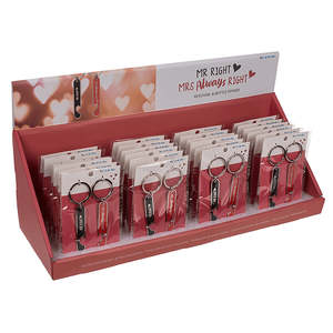 Sr. Right & Mrs. Juego de 2 Llaveros Metálicos Personalizados Always Right - Abrebotellas de Latón y Aleación con Impresión UV para Llaves - Product Image 5