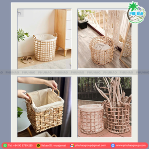 PRODUCTO MÁS VENTA CESTA DE JACINTO DE AGUA grande Perfecta para el almacenamiento y organización de mantas Mantenga su hogar ordenado y espacioso - Product Image 3
