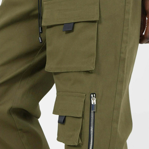 Pantalon cargo pour homme durable avec un design multi-poches à motifs et des poches zippées avec un design professionnel Pantalon cargo pour homme - Product Image 5