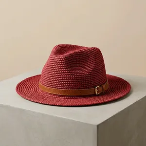 Sombrero Panamá Unisex de Lona con Ala Ancha, Cinta Ajustable, para Playa, Viajes, Aire Libre, Verano, Adultos - Product Image 4
