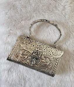 New Demanded Dress Silver Banquet Bag Party <b>Wallet</b> Shell Clutch Bag Silver Brass Women's <b>Wallet</b> Bag by f s international - Product Image 1