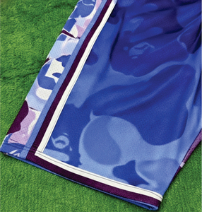 Ensemble d'uniformes de basketball sublimés 2 pièces haut de gamme, motif camouflage bleu ciel, vêtements de sport anti-humidité - Product Image 6