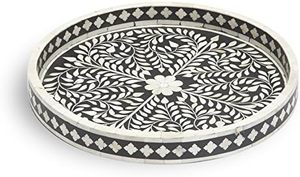 High Demanding <b>Round</b> Bone Inlay Food Serving <b>Tray</b> for <b>Table</b> and Home Wedding Decoration Authentic <b>Tray</b> - Product Image 2