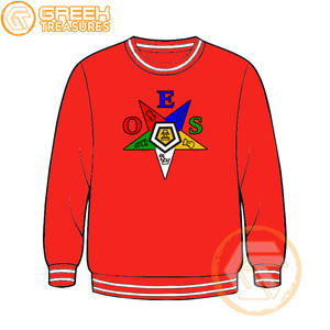 Commande personnalisée Eastern Star Sweat-shirt d'hiver brodé en molleton de coton de haute qualité pour femmes Greek Apparel OES - Product Image 2