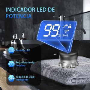 Rasoir de tête portable rechargeable pour homme, étanche IPX7 (utilisation humide/sèche), écran LED, verrouillage de voyage, lame en acier inoxydable, alimentation USB pour camping-car - Product Image 3