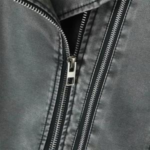 Chaqueta de Motociclista de Cuero Sintético con Efecto Desgastado, Diseño Premium 2026, Primavera-Verano, Shorts para Mujer - Product Image 3