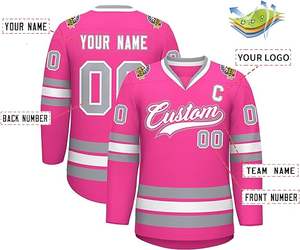 Venta caliente Hockey Jersey personalizado sublimado barato bordado en blanco Hockey sobre hielo Jersey - Product Image 4
