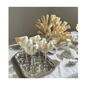 Superbe verre à champagne et à vin: tasse artisanale en coquille de conque pour un décor d'événement de luxe 2025 - Product Image 5