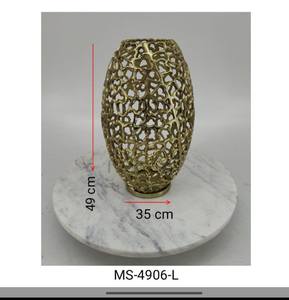 Decorative Aluminum Floor <b>Gold</b> <b>Vase</b> Golden Slim Cone Metal <b>Vase</b> Home Decor, Decorative for Indoor Living Unique - Product Image 4