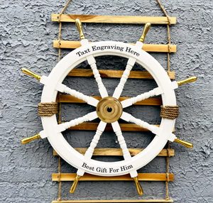 Handmade Magic Personalized <b>Plaque</b> <b>Engraving</b> Ship Wheel | Nautical Wooden Ship Wheel Nautical Ship Wheel Handmade Decor - Product Image 1