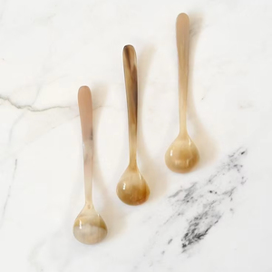 แตรทรงสัตว์ที่มีเอกลักษณ์ไม่เหมือนใครช้อนเขาควายขัดมันธรรมชาติขัดเงาสำหรับตกแต่งโต๊ะในร้านอาหาร - Product Image 1