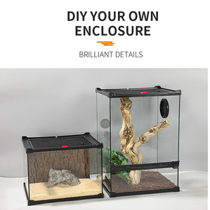 Einzel-Tür <span class=keywords><strong>Terrarium</strong></span> aus Massivglas mit Gitterdeckel, Box-Verpackung, Stapelbares Design für Baumbewohnende Reptilien & Amphibien - Product Image 4