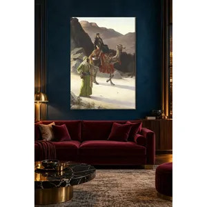 Fida Rudolph Ernst Voyage en chameau à travers un col désertique Impression sur toile - Product Image 4