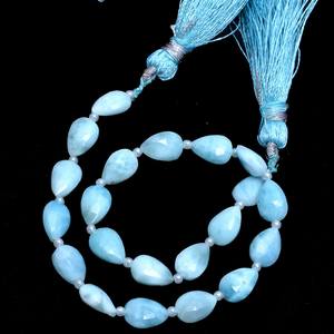 AAA Larimar 6x9mm pera Briolette Larimar piedra preciosa facetada pera cuenta Natural Larimar suelta semipreciosa cuentas de piedras preciosas para joyería - Product Image 4