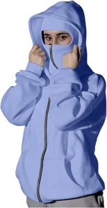 Sudadera con Capucha Estilo Ninja, Sudadera Extra Grande y Gruesa para Hombre - Product Image 5