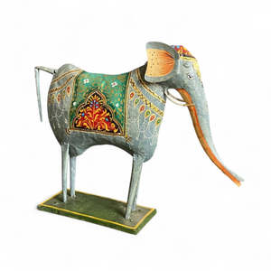 Iron Hand Painted <b>Elephant</b> Beautiful Animal Patterned Product - Product Image 3