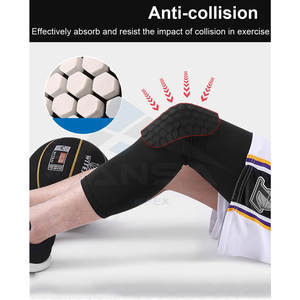 Genouillères de basketball, lot de 2, genouillères de sport en nid d'abeille anti-collision, manchons de compression pour les jambes, pour la lutte, le football - Product Image 3