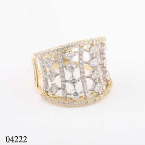 Bague de cocktail de mariage de fiançailles en diamant cultivé en laboratoire VVS classique pour les femmes 14k/18k plaqué or coupe brillante pour IGI certifié - Product Image 6