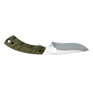 Cuchillo de caza hecho a mano de acero de Damasco con hoja recta tipo Drop Point y mango de madera, personalizable OEM, con funda de cuero para caza. - Product Image 5
