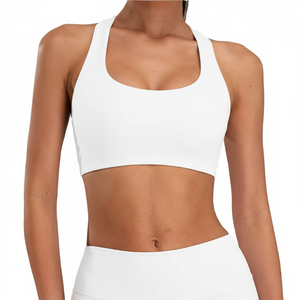Soutien-gorge de sport à maintien élevé, bordure en merrow, adhésif, design personnalisé, rembourrage sans couture, confortable, élégant, soutien-gorge de fitness pour l'entraînement, vente en gros - Product Image 2