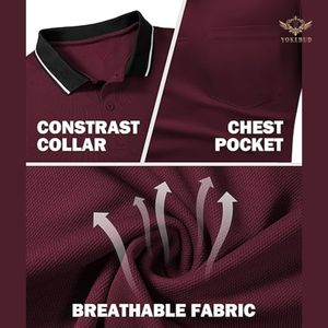 Prémium hombres de punto para polos con bolsillo que absorbe la humedad Casual trabajo atlético al por mayor OEM Multipack Golf Shirt - Product Image 6