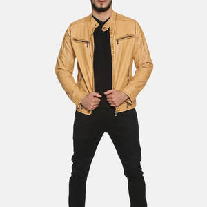 Breathable Winter Warm <b>Men</b> Leather <b>Jacket</b> Casual Wear <b>Men</b> Leather <b>Jacket</b> Hot Selling High Quality <b>Light</b> Weight Leather <b>Jacket</b> - Product Image 4