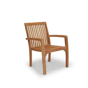 Chaise empilable en teck américain fabriquée en Indonésie, meubles en bois massif - Product Image 1