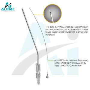 Instrumento médico de alta calidad, tubos de succión profesionales, tubo de succión, instrumento quirúrgico, tubo de succión Frazier, instrumento médico - Product Image 5