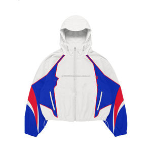 Trajes de chándal de nailon con cremallera para entrenamiento, tallas grandes, estilo urbano, cortavientos de poliéster para primavera, chándal de temporada. - Product Image 2