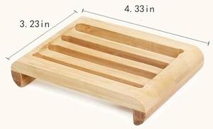 Jabonera de Bambú Hecha a Mano Sostenible para Lavabo de Baño, Porta Jabón Ecológico para Hogar, Hotel, Baño de Huéspedes - Product Image 4