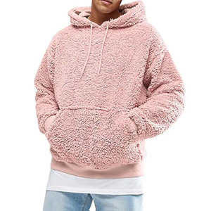 Sudadera con capucha de lana pesada de algodón de gran tamaño para hombre, Jersey personalizado, ropa de invierno informal, venta al por mayor, patrón sólido, teñido liso - Product Image 1