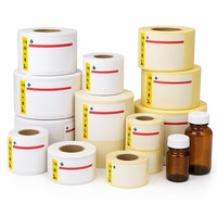 Étiquettes personnalisées imperméables pour flacons de médicaments sur ordonnance, rouleaux thermiques, autocollants adhésifs pour pharmacies, impression UV