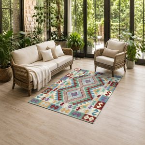 Tapis RUGS DEPOT LXDP-0121, vente en gros, multicolores, neutres, vintage, orientaux, imprimés numériquement, lavables en machine, en chenille, antidérapants - Product Image 6